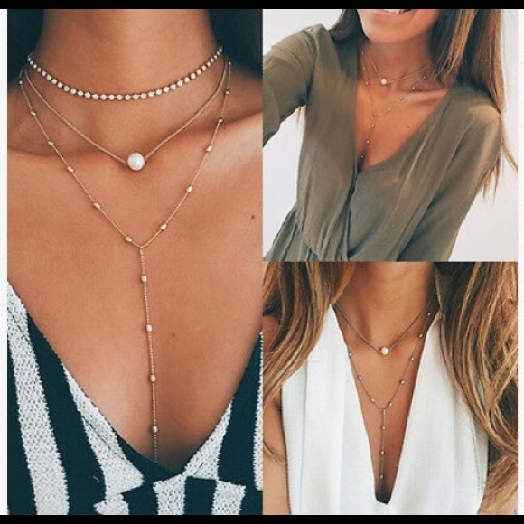 ❤️gorgeous multilayer statement necklace - Picture 4 of 8